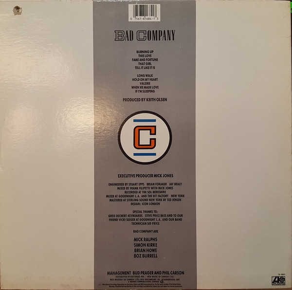 Bad Company - Fame And Fortune | Atlantic (78 16841) - 2