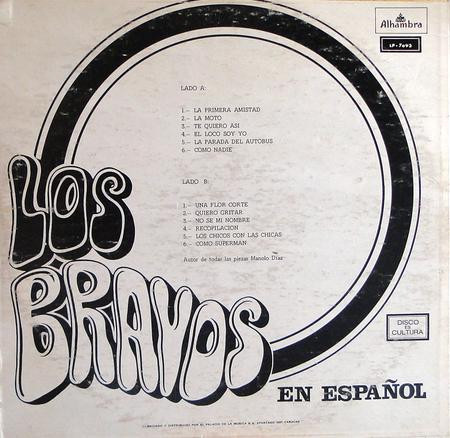 Los Bravos - Los Bravos En Español | Alhambra (LP-7693) - 2