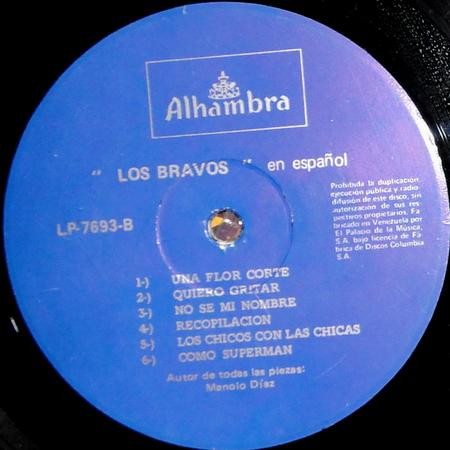 Los Bravos - Los Bravos En Español | Alhambra (LP-7693) - 4