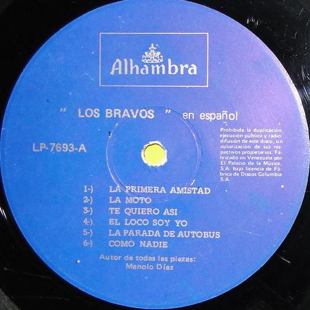 Los Bravos - Los Bravos En Español | Alhambra (LP-7693) - 3