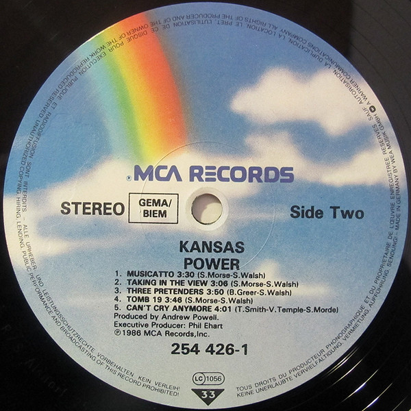 Kansas - Power | MCA Records (254 426-1) - 4 Kansas - Power | MCA Records (254 426-1) - 4