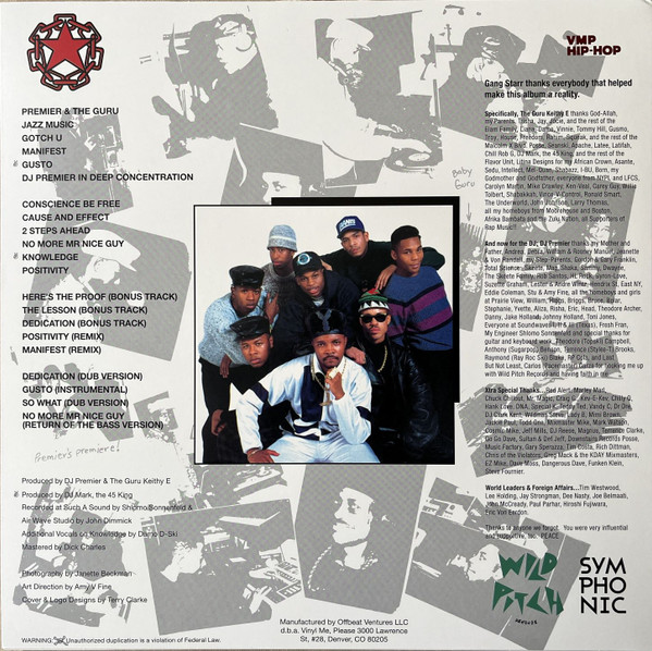 Gang Starr - No More Mr. Nice Guy | Wild Pitch Records (VMP-RH059) - 3 Gang Starr - No More Mr. Nice Guy | Wild Pitch Records (VMP-RH059) - 3