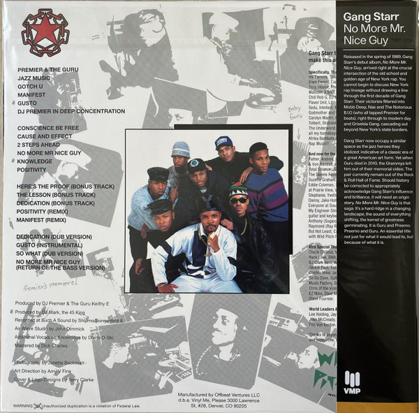 Gang Starr - No More Mr. Nice Guy | Wild Pitch Records (VMP-RH059) - 4 Gang Starr - No More Mr. Nice Guy | Wild Pitch Records (VMP-RH059) - 4