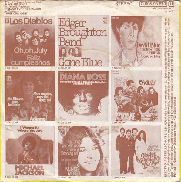 Three Dog Night - Black & White | Probe (1 C 006-93 670) - 2