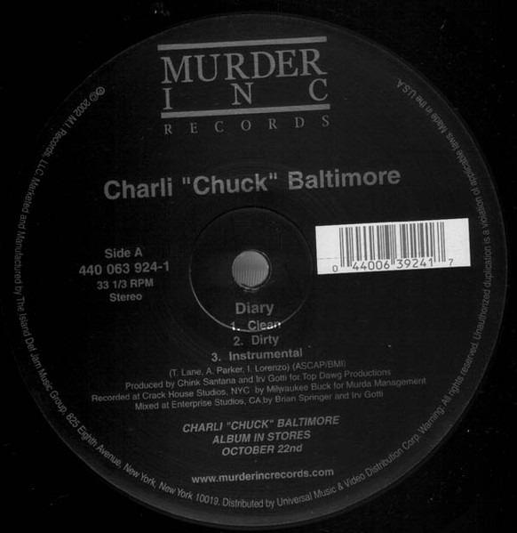 Charli Baltimore - Diary / No One Does It Better | Murder Inc Records (440 063 924-1) - 2 Charli Baltimore - Diary / No One Does It Better | Murder Inc Records (440 063 924-1) - 2