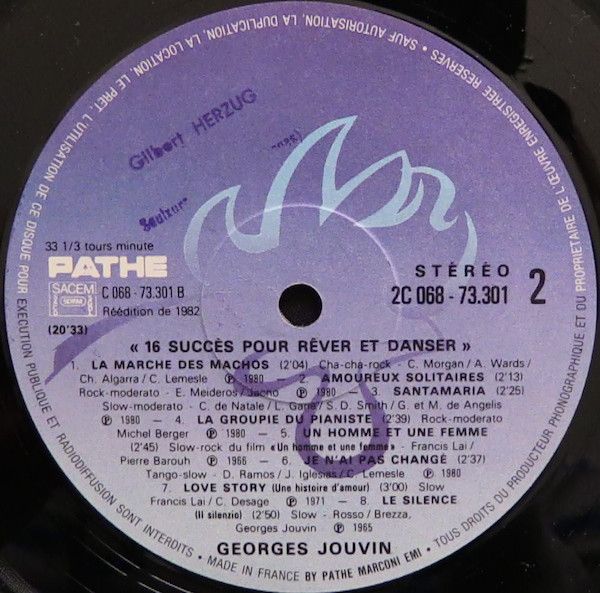 Georges Jouvin - Trompette D'Or - 16 Succès Pour Rêver Et Danser | Pathé (2C 068-73301) - 4