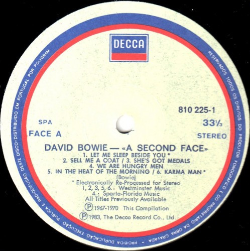 David Bowie - A Second Face | Decca (810 225-1) - 3