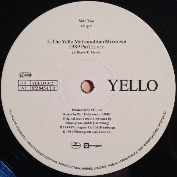 Yello - Of Course I'm Lying | Mercury (YELLO 312) - 3