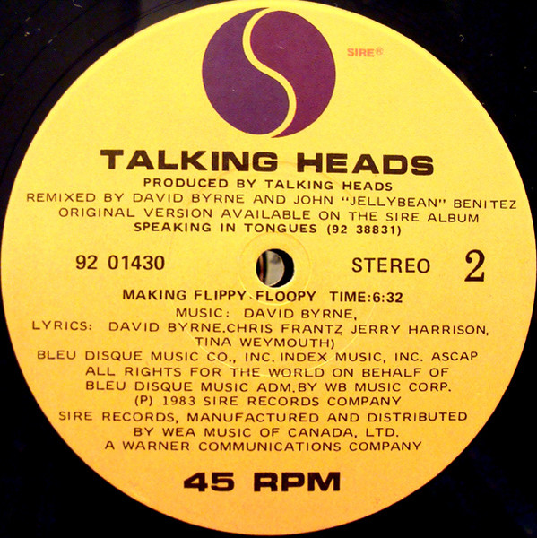 Talking Heads - Slippery People / Making Flippy Floppy (Remixes) | Sire (92 01430) - 4