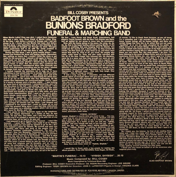 Bill Cosby Presents Badfoot Brown And The Bunions Bradford Funeral Marching Band - Bill Cosby Presents Badfoot Brown And The Bunions Bradford Funeral & Marching Band | Polydor (2334 014) - 2
