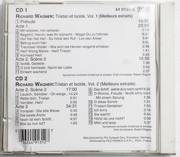 Richard Wagner , Robert Wagner , Symphonieorchester Innsbruck - Tristan & Isolde - Meilleurs Extraits Vol. 1 & 2 | Pilz (44 9031-2) - 4 Richard Wagner , Robert Wagner , Symphonieorchester Innsbruck - Tristan & Isolde - Meilleurs Extraits Vol. 1 & 2 | Pilz (44 9031-2) - 4