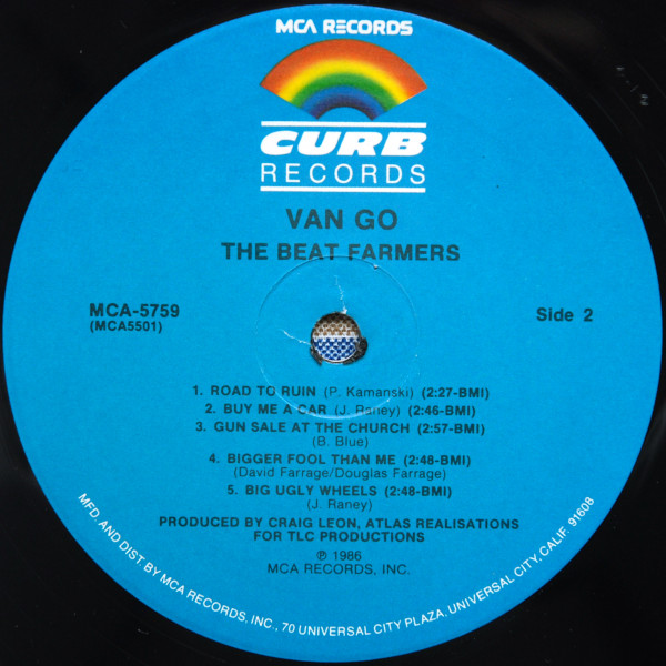 The Beat Farmers - Van Go | MCA Records (MCA-5759) - 4 The Beat Farmers - Van Go | MCA Records (MCA-5759) - 4