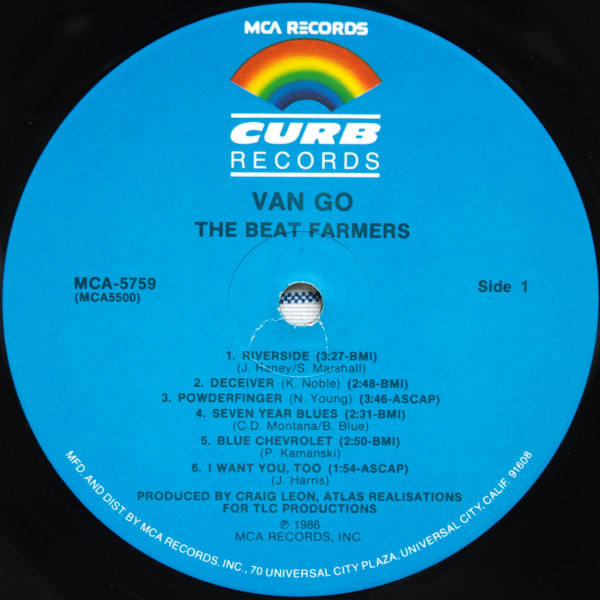 The Beat Farmers - Van Go | MCA Records (MCA-5759) - 3 The Beat Farmers - Van Go | MCA Records (MCA-5759) - 3