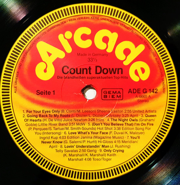 Various - Count Down - Die Brandheißen Superaktuellen Top-Hits | Arcade (ADE G 142) - 3