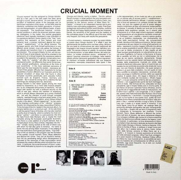 Giorgio Azzolini - Crucial Moment | Rearward (RW111 LP) - 2 Giorgio Azzolini - Crucial Moment | Rearward (RW111 LP) - 2