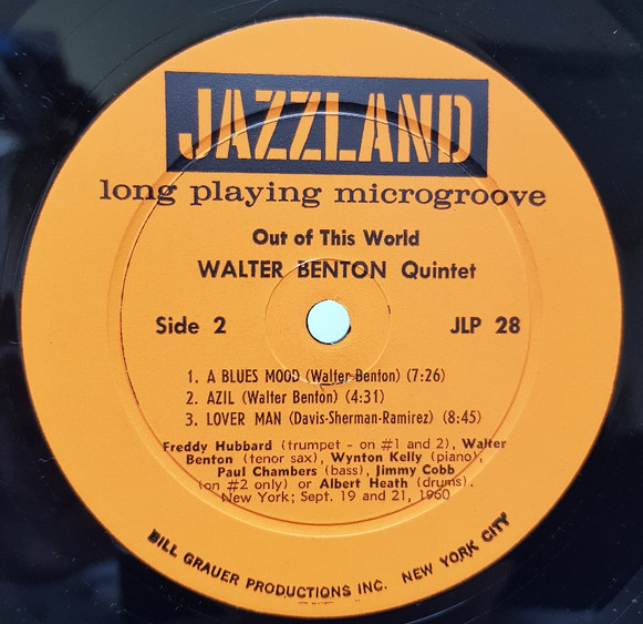 Walter Benton Quintet - Out Of This World | Jazzland (JLP 28) - 4 Walter Benton Quintet - Out Of This World | Jazzland (JLP 28) - 4