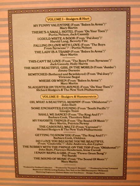 Richard Rodgers - The Musical World Of Richard Rodgers | Columbia Masterworks (C2 36391) - 4