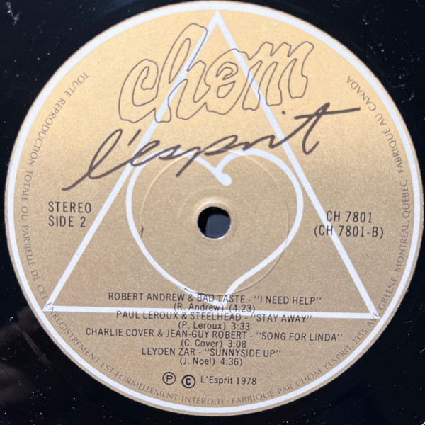 Various - CHOM FM 97.7 L'Esprit 1978 | Chom FM (CH 7801) - 3 Various - CHOM FM 97.7 L'Esprit 1978 | Chom FM (CH 7801) - 3
