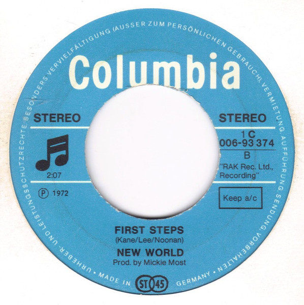 New World - Sister Jane / First Steps | Columbia (1C 006-93 374) - 4