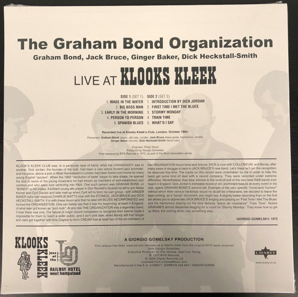 The Graham Bond Organization - Live At Klook's Kleek, London, 1964 | Charly Records (GGPBYG529.904) - 2 The Graham Bond Organization - Live At Klook's Kleek, London, 1964 | Charly Records (GGPBYG529.904) - 2