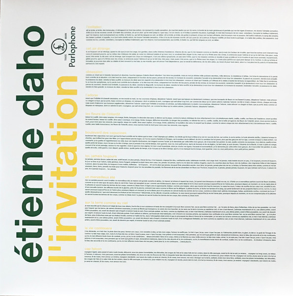 Etienne Daho - L'invitation | Parlophone (50999 6798191 5) - 3 Etienne Daho - L'invitation | Parlophone (50999 6798191 5) - 3