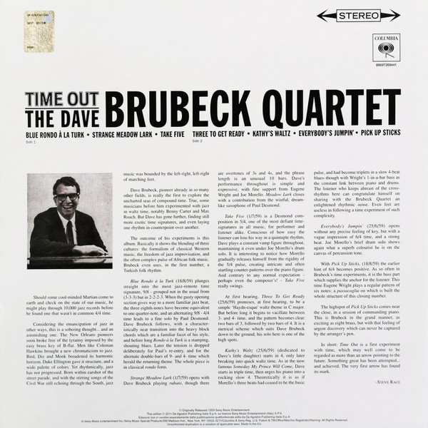 The Dave Brubeck Quartet - Time Out | Columbia (88697269441) - 2 The Dave Brubeck Quartet - Time Out | Columbia (88697269441) - 2