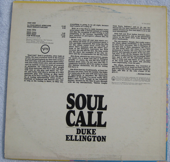Duke Ellington - Soul Call | Verve Records (V6/ 8701) - 2 Duke Ellington - Soul Call | Verve Records (V6/ 8701) - 2