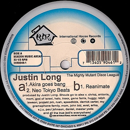 Justin Long - The Mighty Mutant Disco League | International House Records (IHR 9046-1)