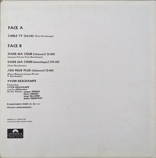 Yvon Deschamps - Yvon Deschamps 4 | Polydor (2424 033) - 4