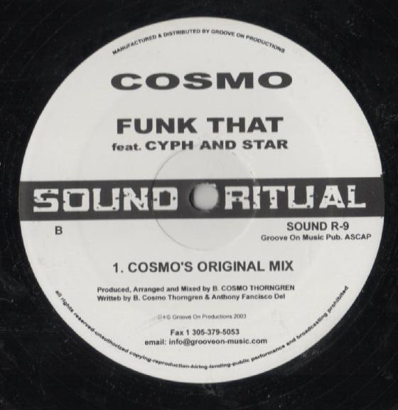 Cosmo Featuring Cyph And Star - Funk That | Sound Ritual (SOUND R-09) - 2