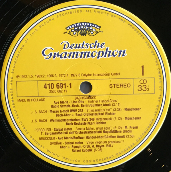 Various - Ave Maria | Deutsche Grammophon (410 691-1) - 3