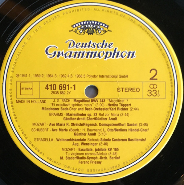Various - Ave Maria | Deutsche Grammophon (410 691-1) - 4