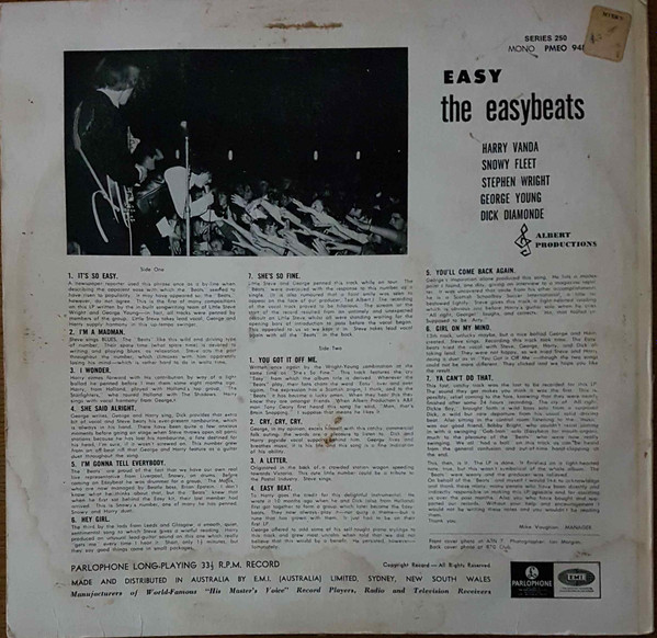 The Easybeats - Easy LP | Parlophone (PMEO 9484) - 2