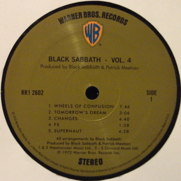Black Sabbath - Black Sabbath Vol 4 | Warner Bros. Records (2602) - 4 Black Sabbath - Black Sabbath Vol 4 | Warner Bros. Records (2602) - 4