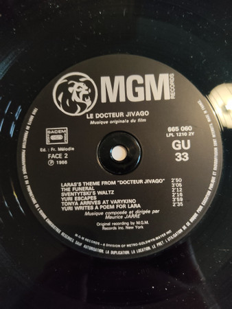 Maurice Jarre - Bande Originale Du Film "Le Docteur Jivago" | MGM Records (665 060) - 4