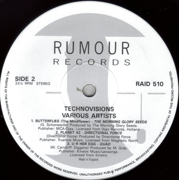 Various - Technovisions | Rumour Records (RAID 510) - 3