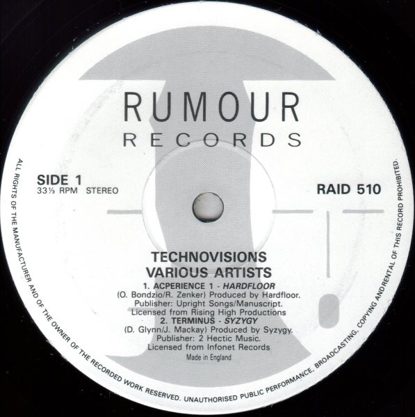 Various - Technovisions | Rumour Records (RAID 510) - 4