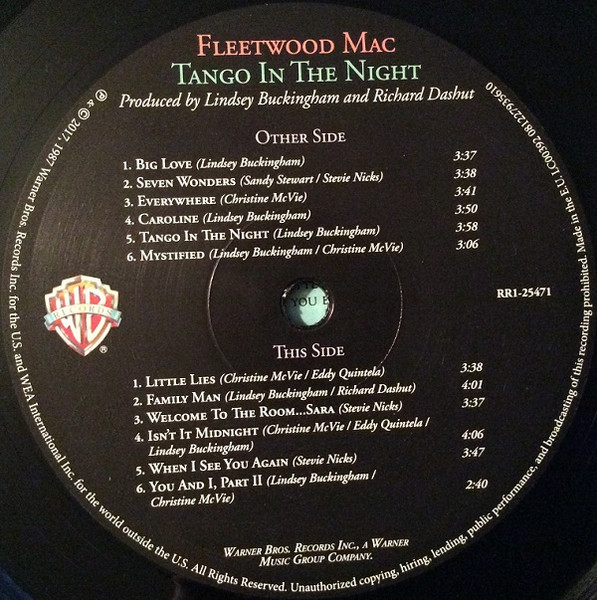 Fleetwood Mac - Tango In The Night | Warner Bros. Records (081227935610) - 4