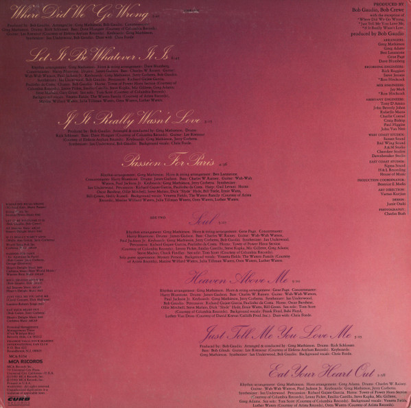 Frankie Valli - Heaven Above Me | MCA Records (MCA-5134) - main
