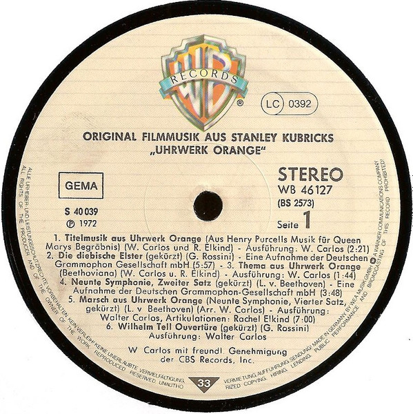Various - Uhrwerk Orange | Warner Bros. Records (WB 46 127) - 3 Various - Uhrwerk Orange | Warner Bros. Records (WB 46 127) - 3