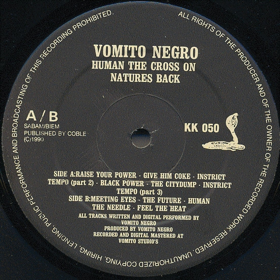 Vomito Negro - Human (The Cross On Natures Back) | KK Records (KK 050) - 4