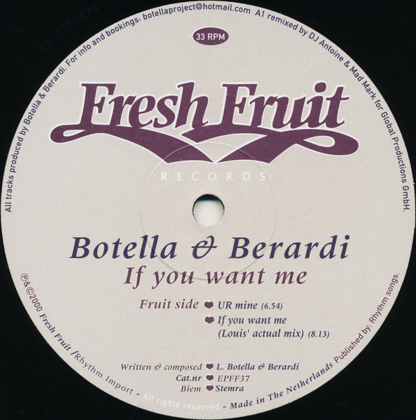 Botella & Berardi - If You Want Me | Fresh Fruit Records (EPFF37) - 3 Botella & Berardi - If You Want Me | Fresh Fruit Records (EPFF37) - 3