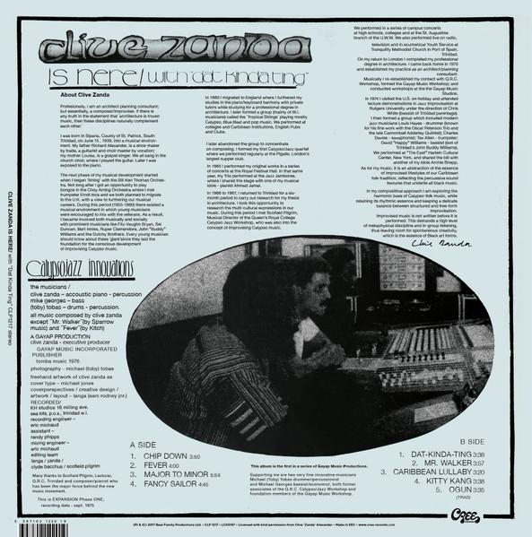 Clive Zanda - Is Here With ’Dat Kinda Ting’ | Cree Records (CLP 1220) - 2