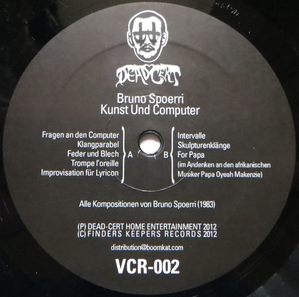 Bruno Spoerri , Betha Sarasin - ax + by + cz + d = 0 | Dead-Cert Home Entertainment (VCR-002) - 3