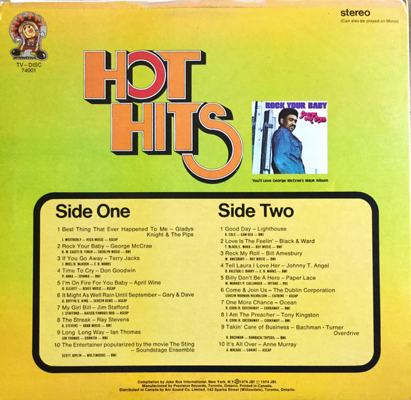 Various - Hot Hits | Juke Box International (TV-DISC 74001) - 2