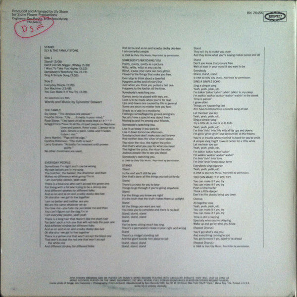 Sly & The Family Stone - Stand! | Epic (BN 26456) - 2 Sly & The Family Stone - Stand! | Epic (BN 26456) - 2