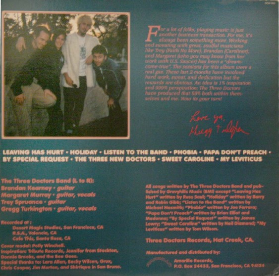 The Three Doctors Band - Back To Basics - "Live" | Three Doctors Records (DOX-003) - 2