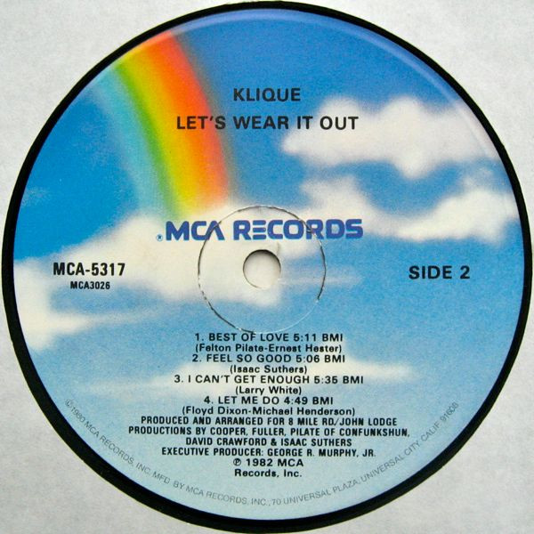 Klique - Let's Wear It Out! | MCA Records (MCA-5317) - 4