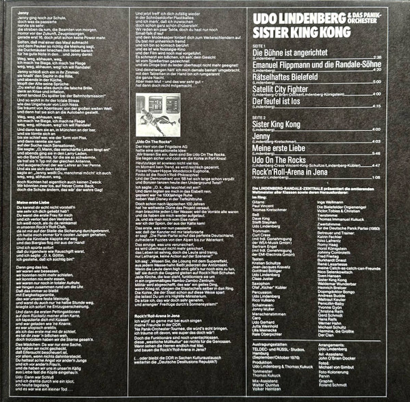 Udo Lindenberg Und Das Panikorchester - Sister King Kong | Telefunken (6.22609 AS) - 3 Udo Lindenberg Und Das Panikorchester - Sister King Kong | Telefunken (6.22609 AS) - 3