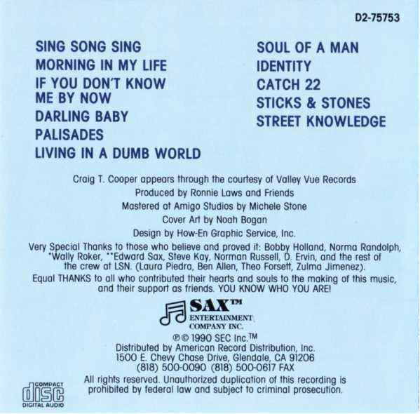 Ronnie Laws - Identity | ATA Records Inc. (D2-75753) - 4